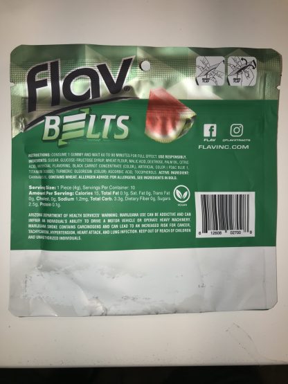Flav sour Belts 300 mg Watermellon - Vegan - Image 2