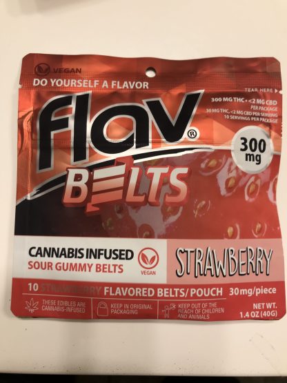 Flav sour Belts 300 mg Strawberry - Vegan