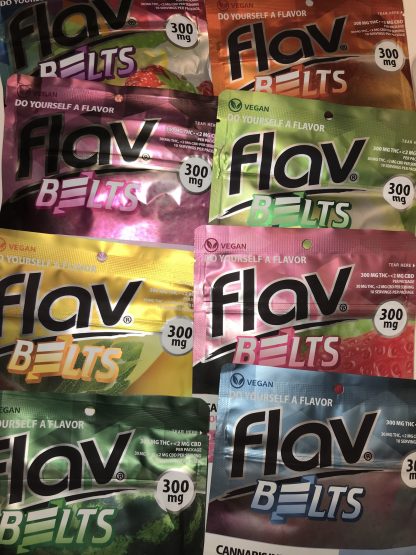 Flav sour belts 300 mg variety pack - vegan