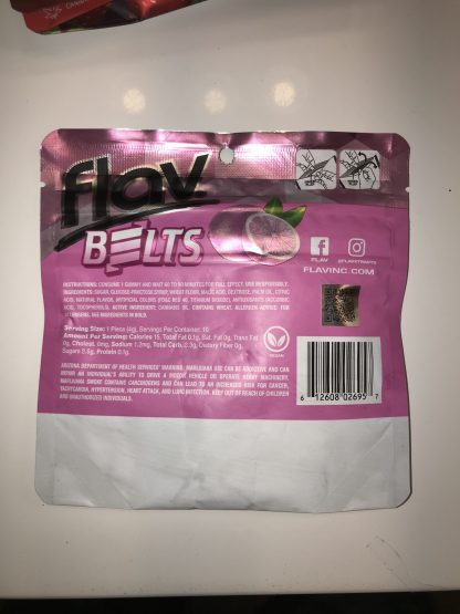 Flav sour Belts 300 mg Pink Lemonade - Vegan - Image 2