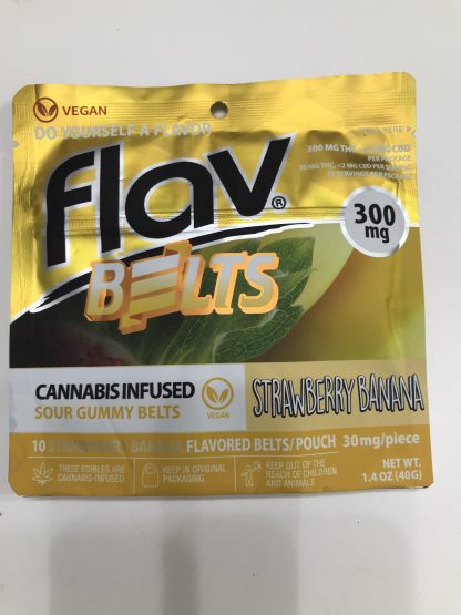 Flav sour Belts 300 mg Strawberry Bananna - Vegan