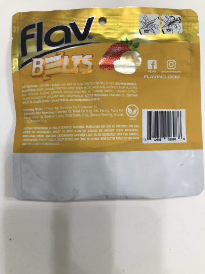 Flav sour Belts 300 mg Strawberry Bananna - Vegan - Image 2