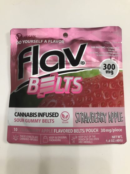 Flav sour Belts 300 mg Strawberry Apple - Vegan