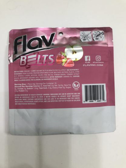 Flav sour Belts 300 mg Strawberry Apple - Vegan - Image 2